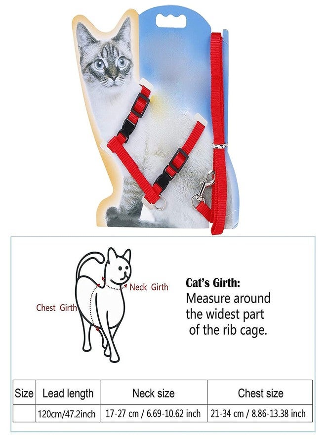 Pups&Pets 1Pc Cat Collars with Bow Tie and Bell 1Pc Cat Body Harness Leash Nylon Set 10mm Adjustable Puppy Kitten Or Certain Puppies Necktie Collar, Pack of 2 (Mult Color) - Image 3